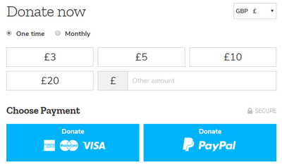 Mozilla donation page